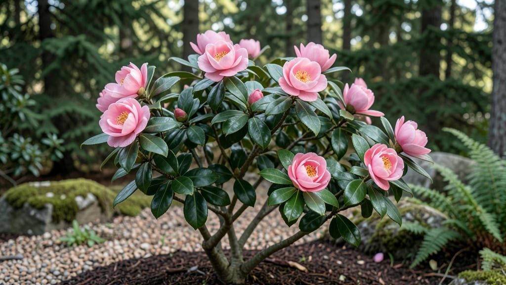 Pink Camellia Tree Pruning: Frost-Resistant Bloom Revival in Late Winter