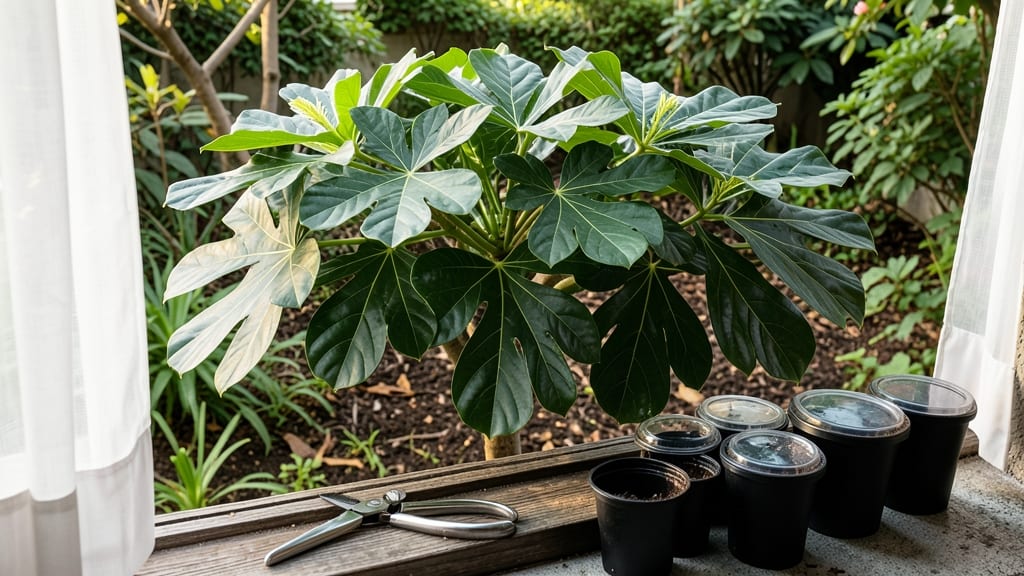 Umbrella Tree Propagation: Fast-Growing Roots in Water or Soil