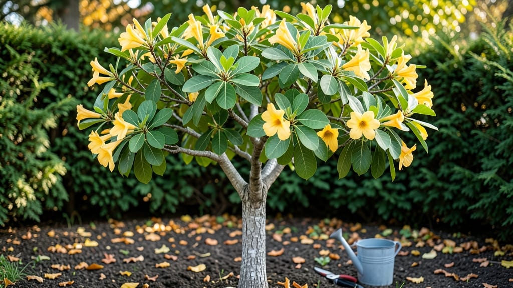 Tabebuia Chrysotricha Golden Trumpet Tree: Late-Winter Pruning for Bold Spring Blooms