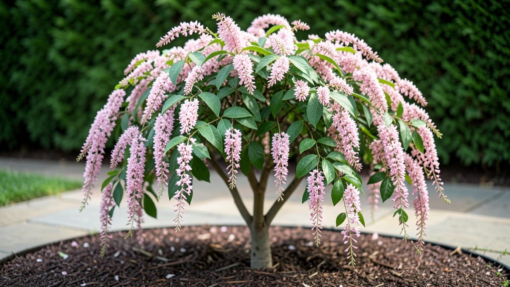 Pink Cascade Tree: Year-Round Color With Minimal Pruning Effort