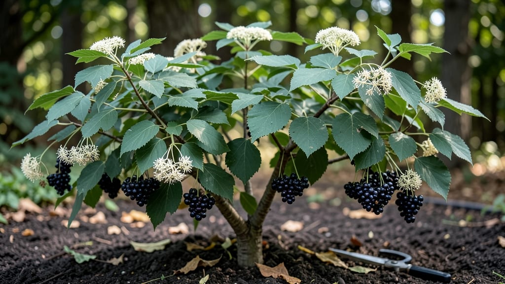 Elderberry Tree Size: Strategic Pruning for Compact Growth