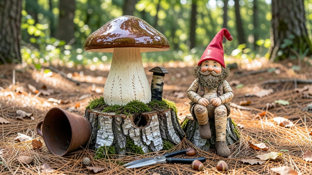 Tree Stump Gnome House Kits: Whimsical Fairy Garden Starter Sets