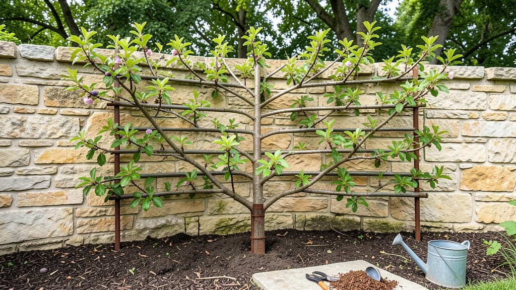 Plum Espalier Trees: Space-Saving Fruit Orchard for Small Gardens
